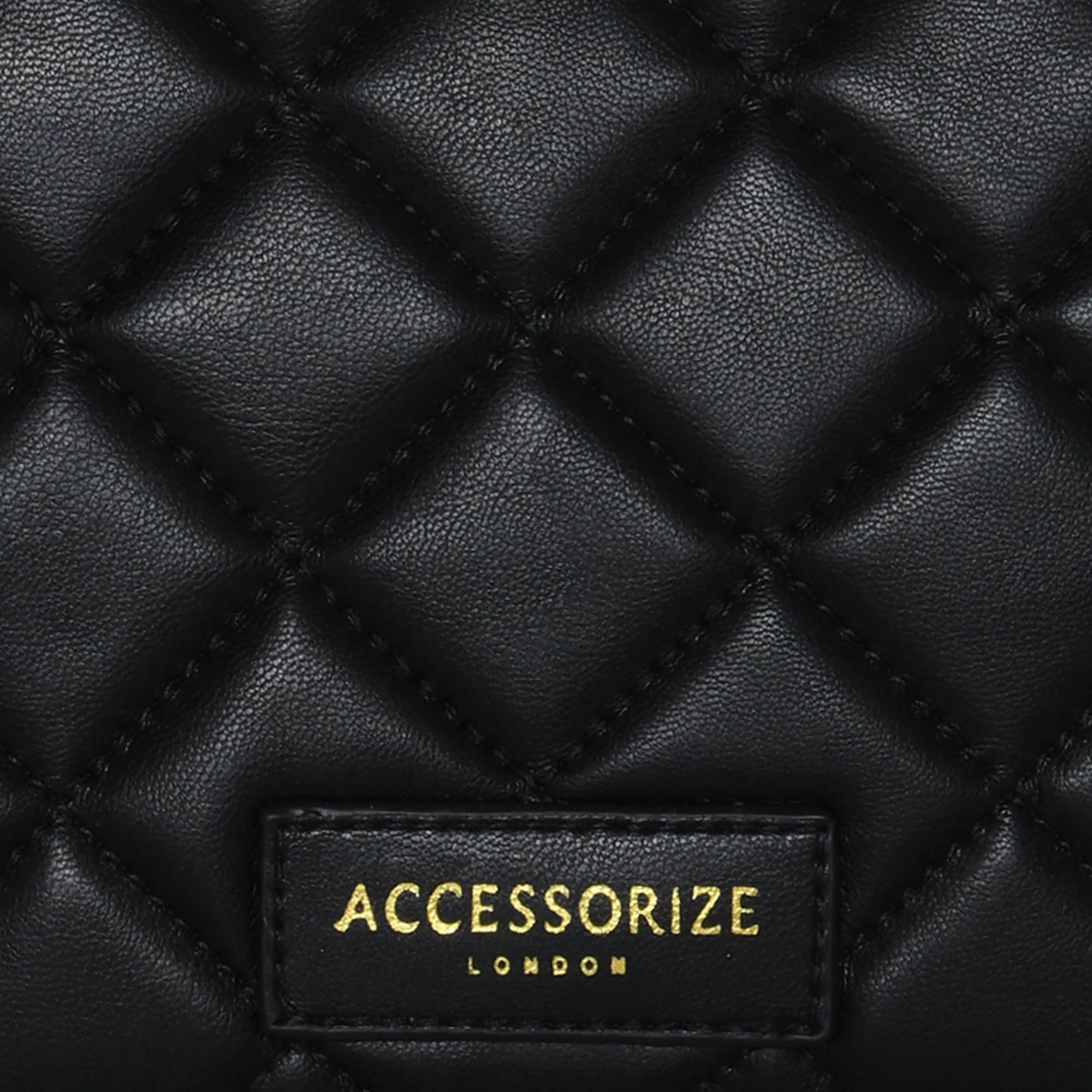 Accessorize London Women's Black Quilted Clutch