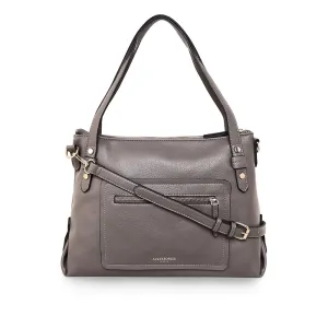 Accessorize London Women's Faux Leather Ali Zip Shoulder Bag