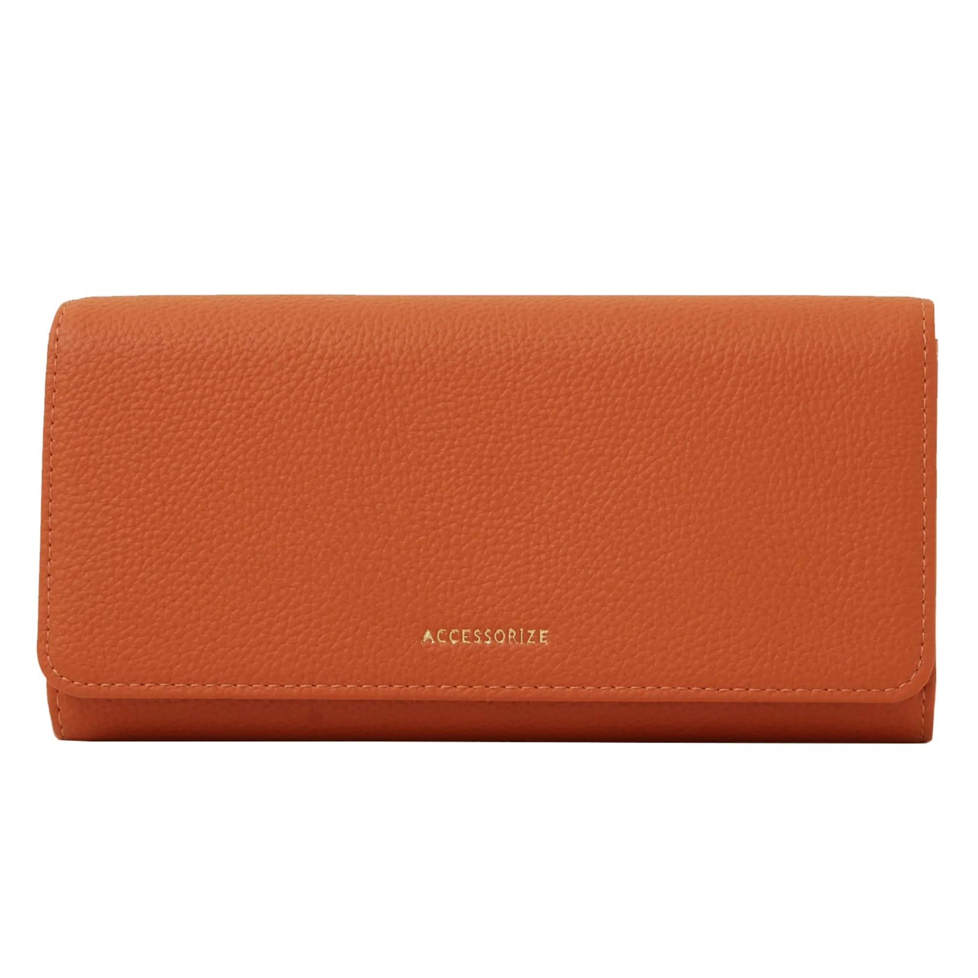 Accessorize London Women's Orange Multi Compartment Large Wallet