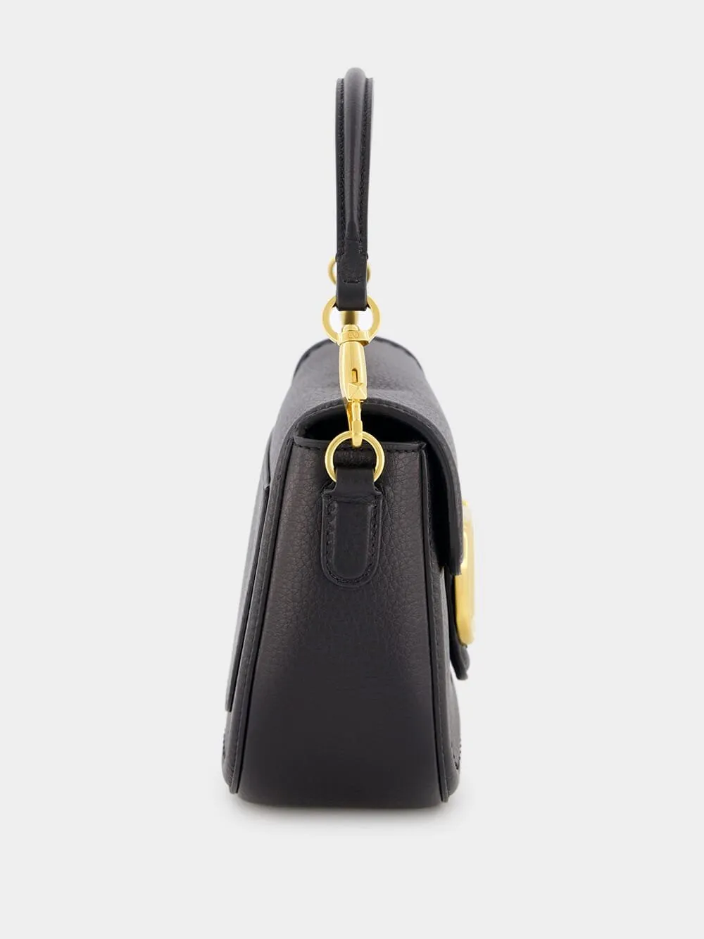 Alltime Grainy Calfskin Black Shoulder Bag