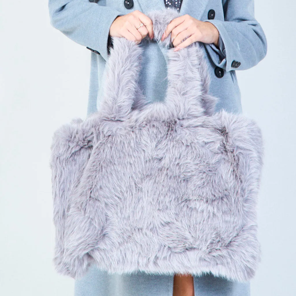 Assorted faux fur handbags wholesale