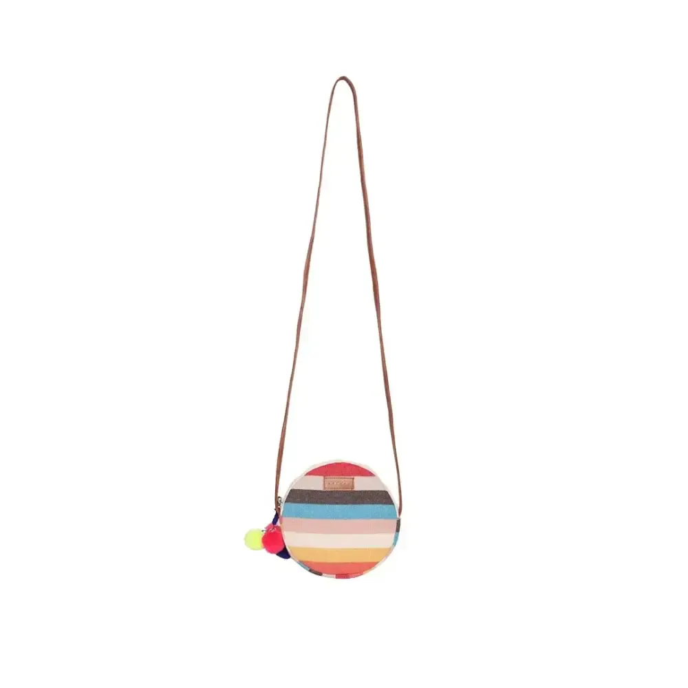 ASTRID Round Textured Sling Bag For Girls (Multicolor)