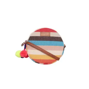 ASTRID Round Textured Sling Bag For Girls (Multicolor)