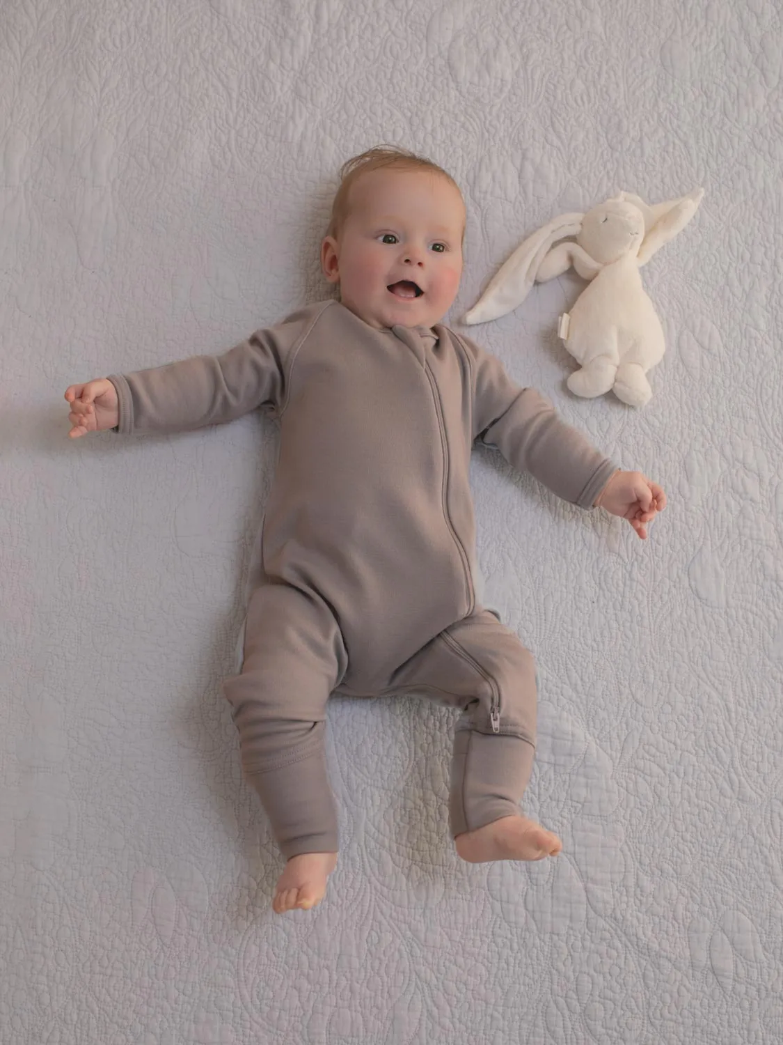 Baby Merino Zip Sleepsuit