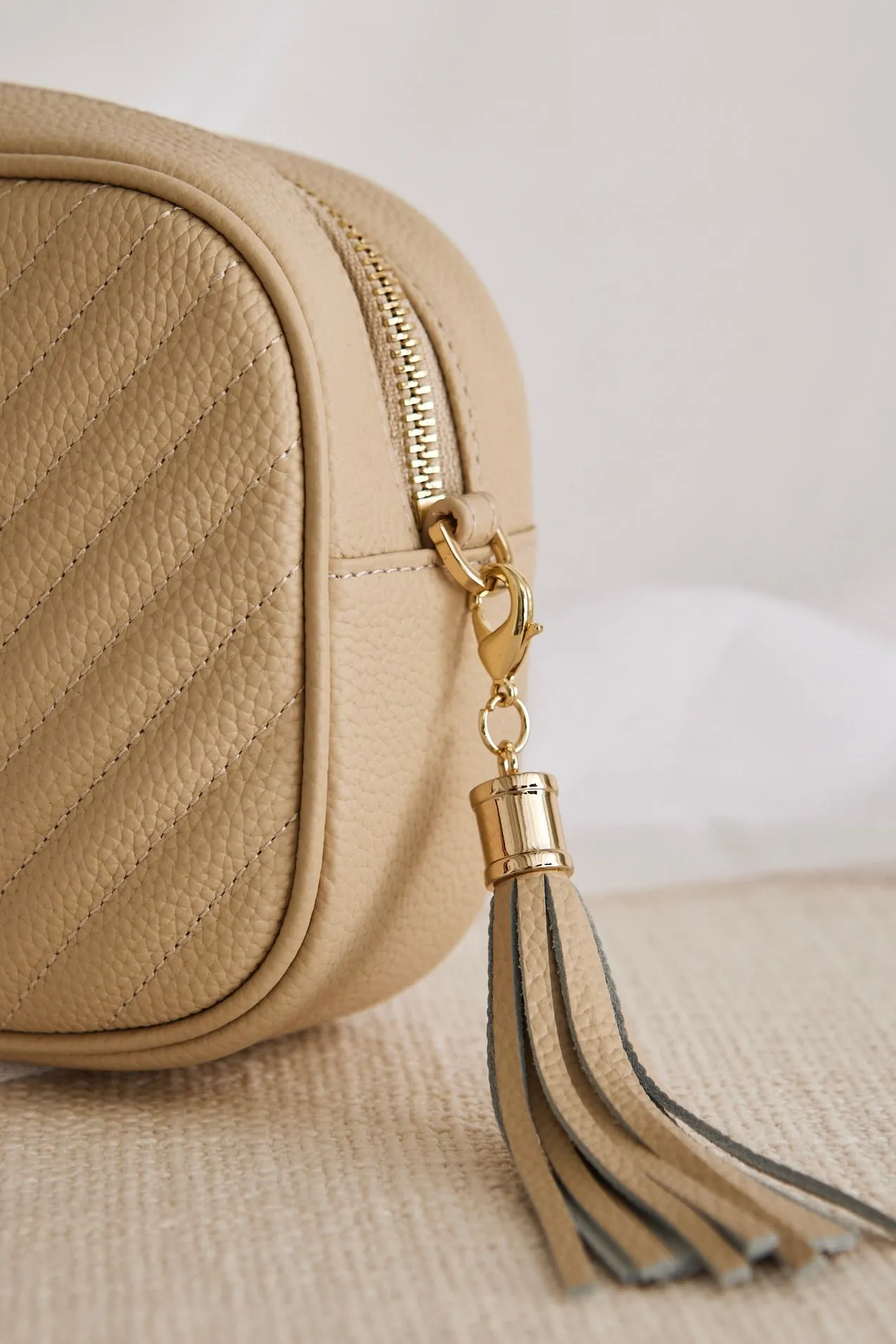 Berlin Shell Leather Chevron Quilted Bag