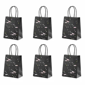 Black and Pink Bat Paper Treat Bags