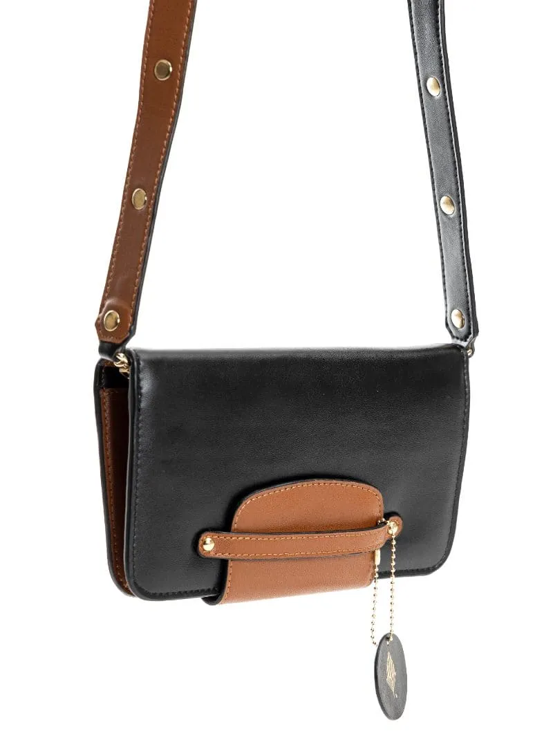 Cybele - black & gingerbread slingbag