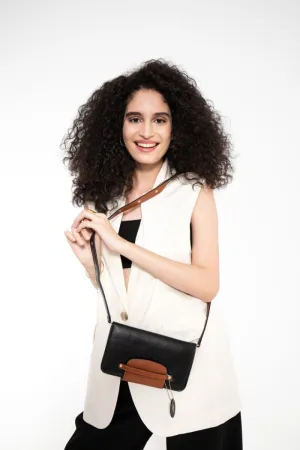 Cybele - black & gingerbread slingbag