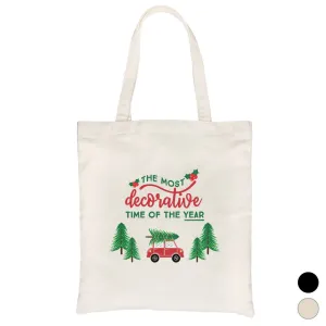 Decorative Christmas Time Canvas Bag