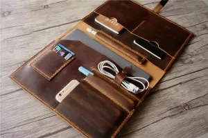 Designer Leather Laptop Sleeve 15.6 Cover