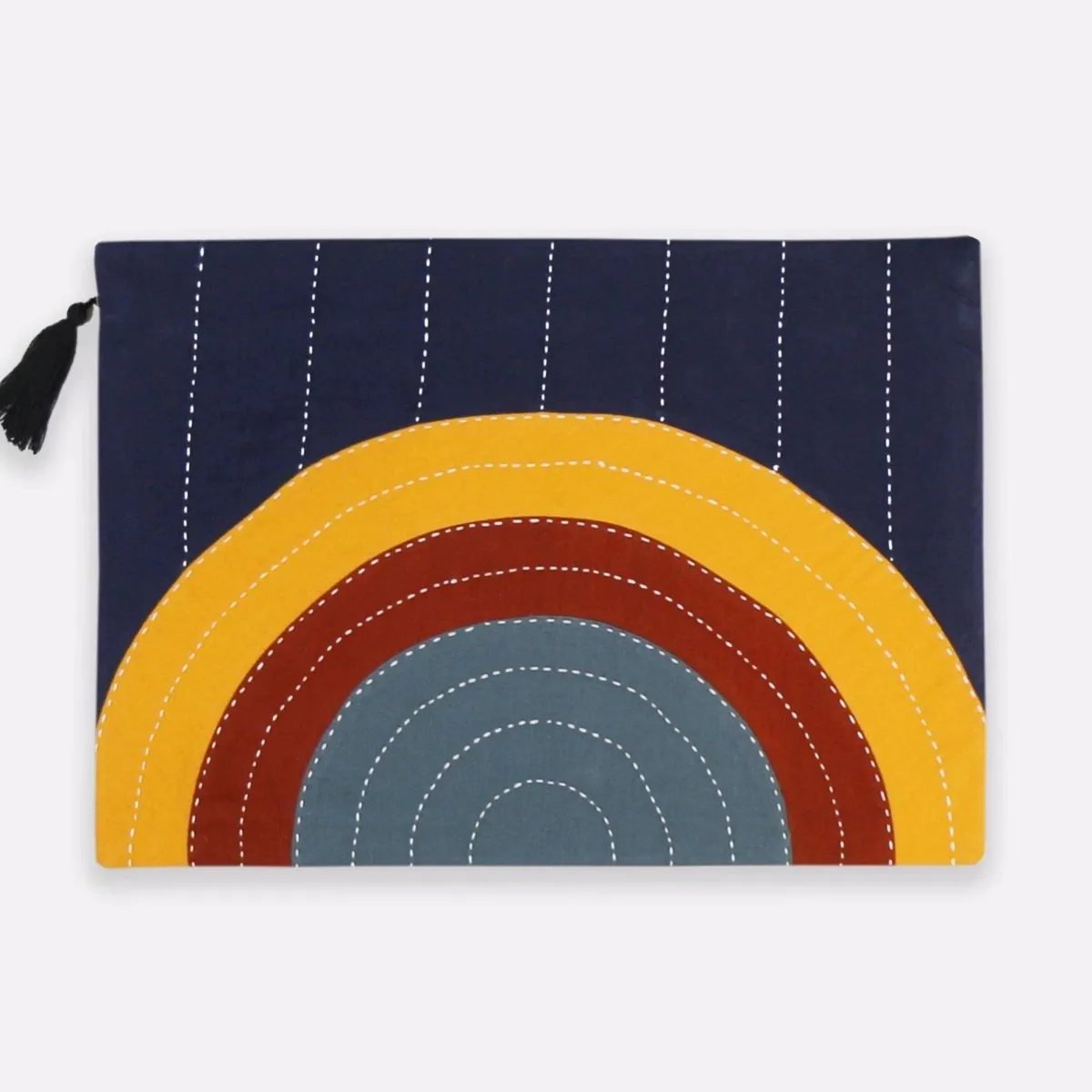 Eclipse Oversize Pouch Clutch in Rainbow