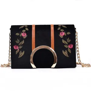 Embroidery Women Bags Velvet Luxury Handbags