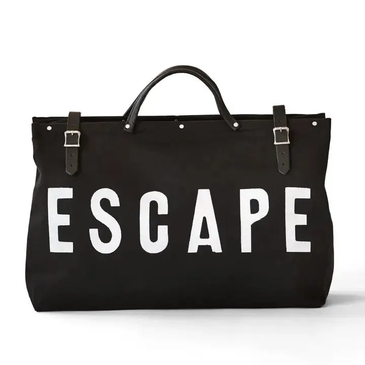 ESCAPE | HOLDALL BAG | BLACK CANVAS