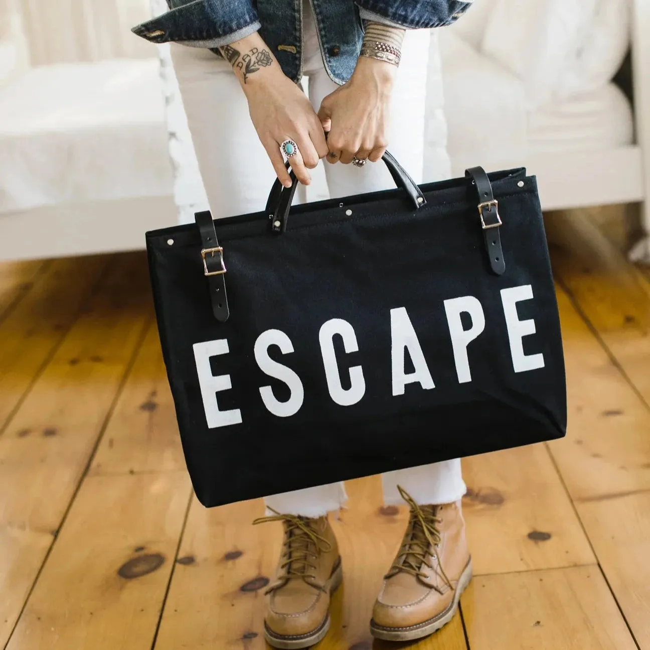 ESCAPE | HOLDALL BAG | BLACK CANVAS