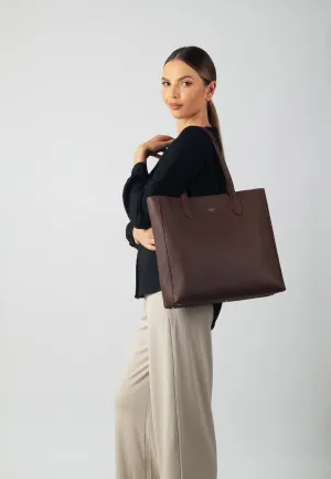 Evelyn Genuine Leather Handbag (Brown)