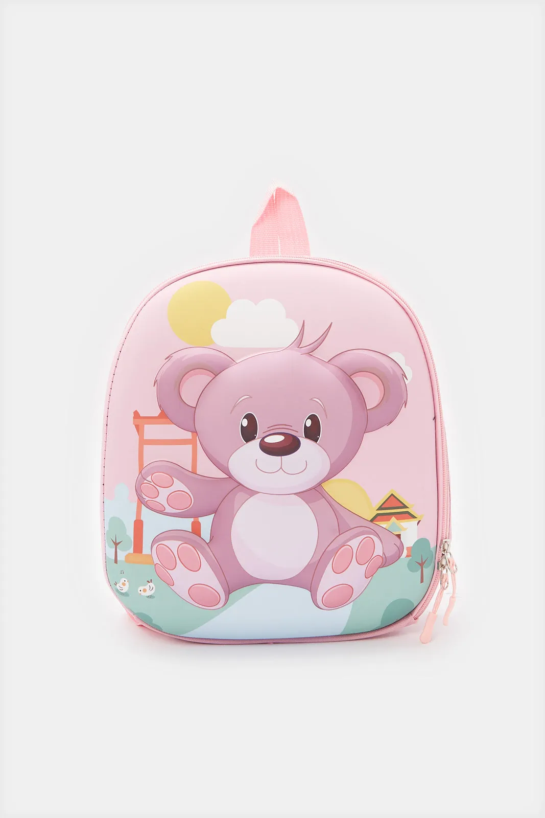 Girls Pink 3D Embellished Backpack