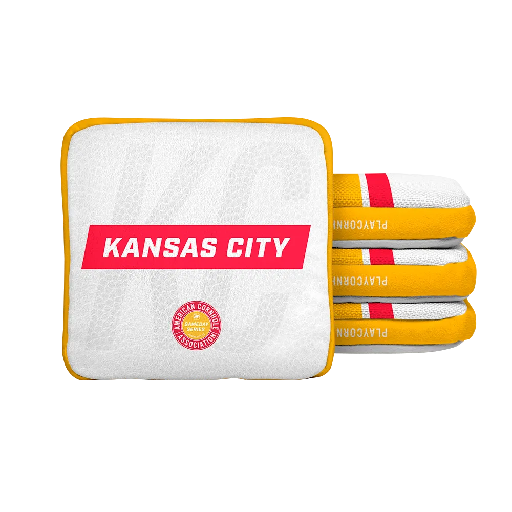 Kansas City Football Gameday Stripes Synergy Edge Cornhole Bags