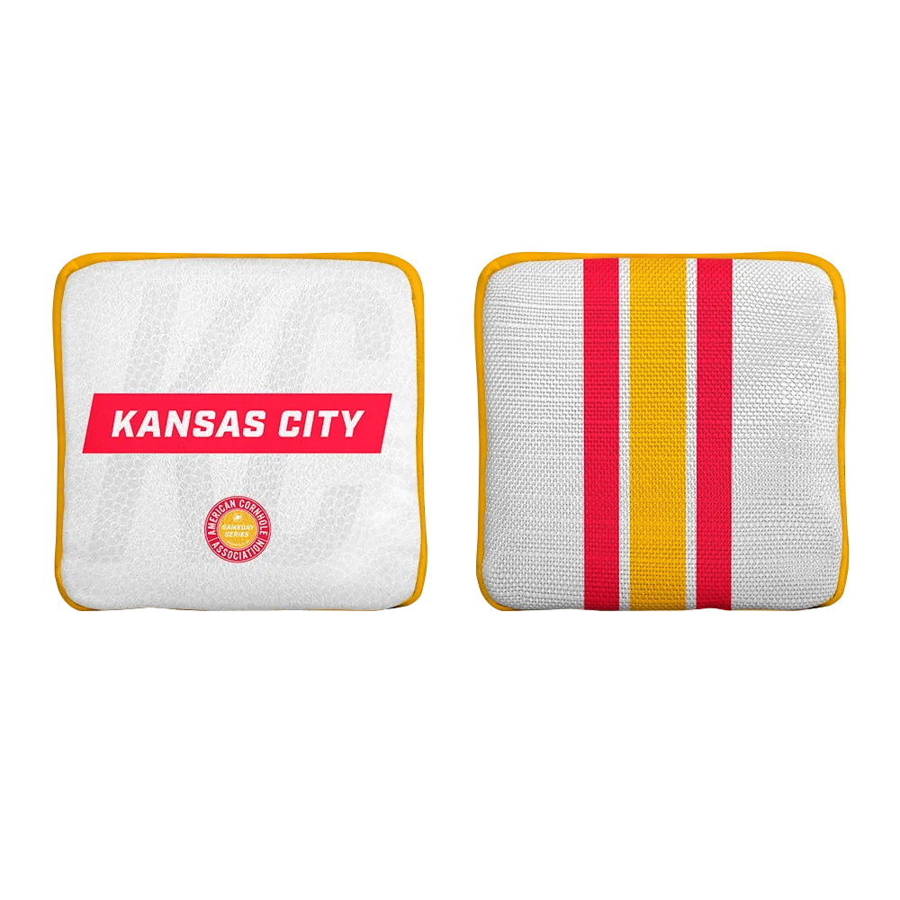 Kansas City Football Gameday Stripes Synergy Edge Cornhole Bags