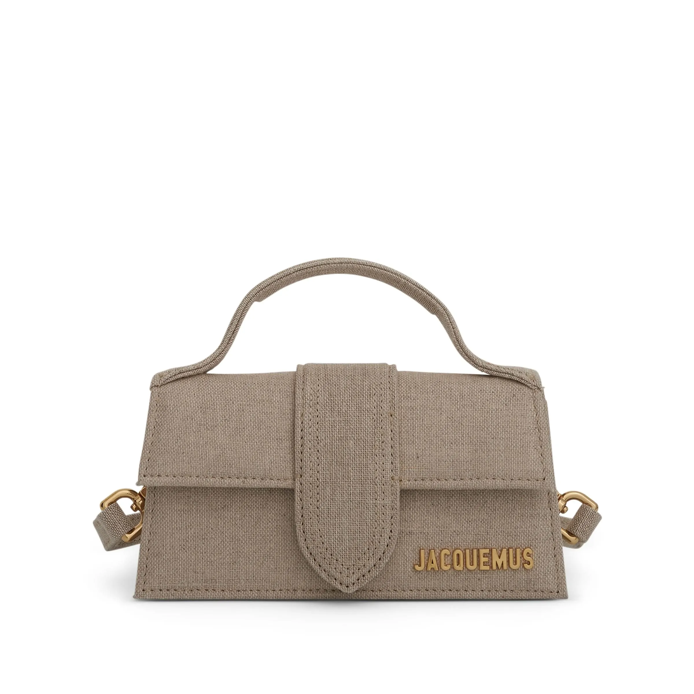 Le Bambino Mini Leather Bag in Light Grey