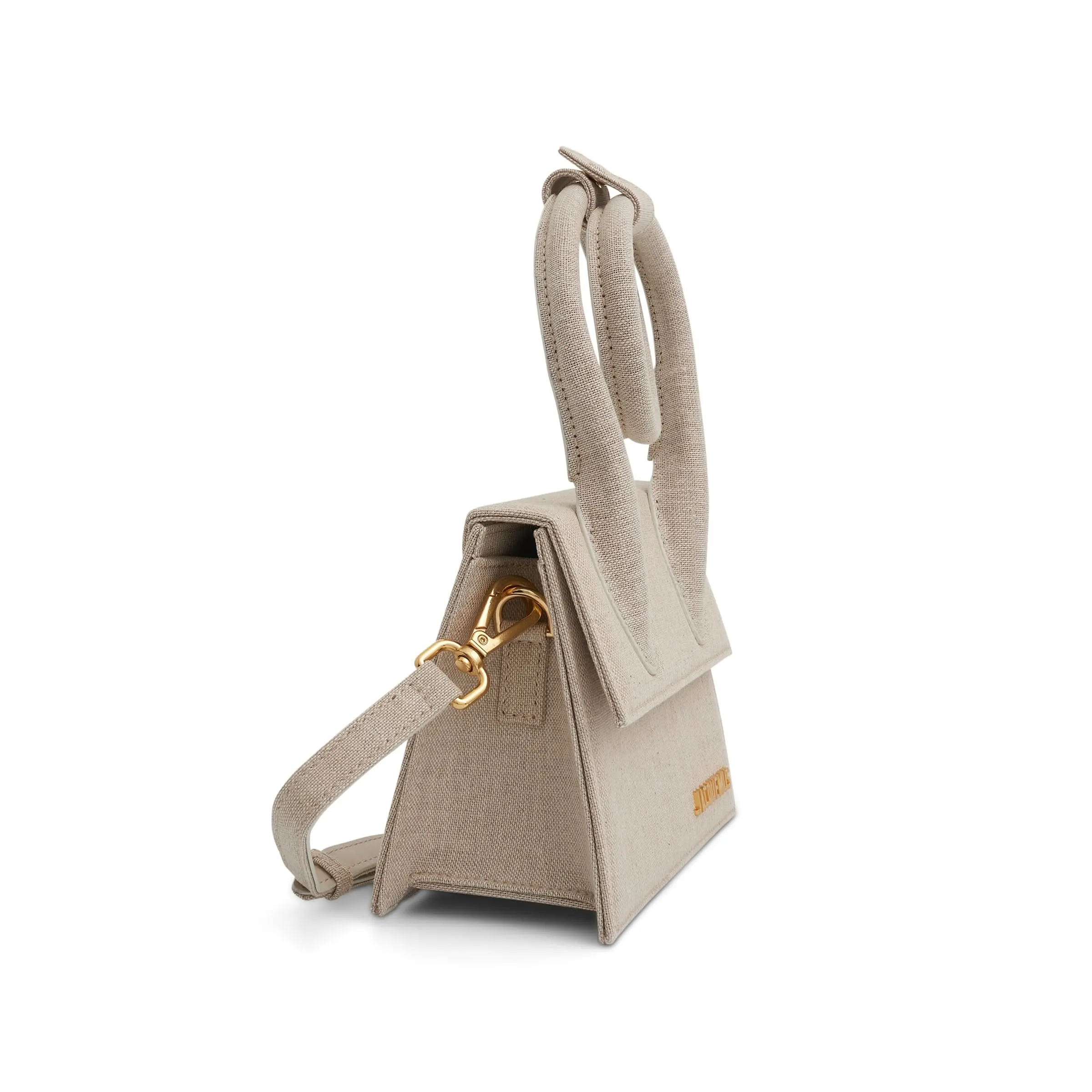 Le Chiquito Noeud Leather Bag in Light Grey