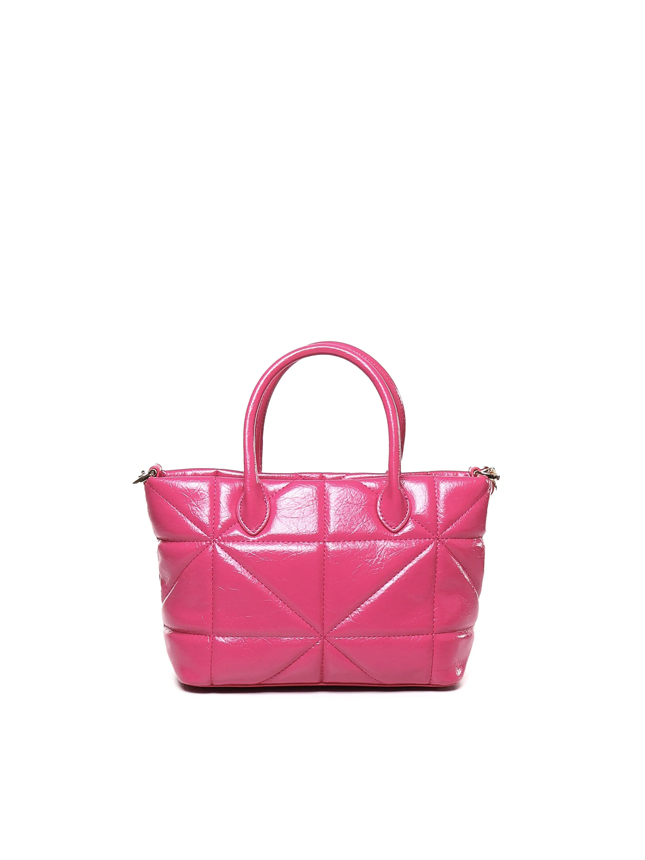 Magenta Shiny Quilted Handbag