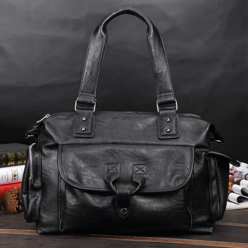 Male England Travel Retro Shoulder Leather Bag