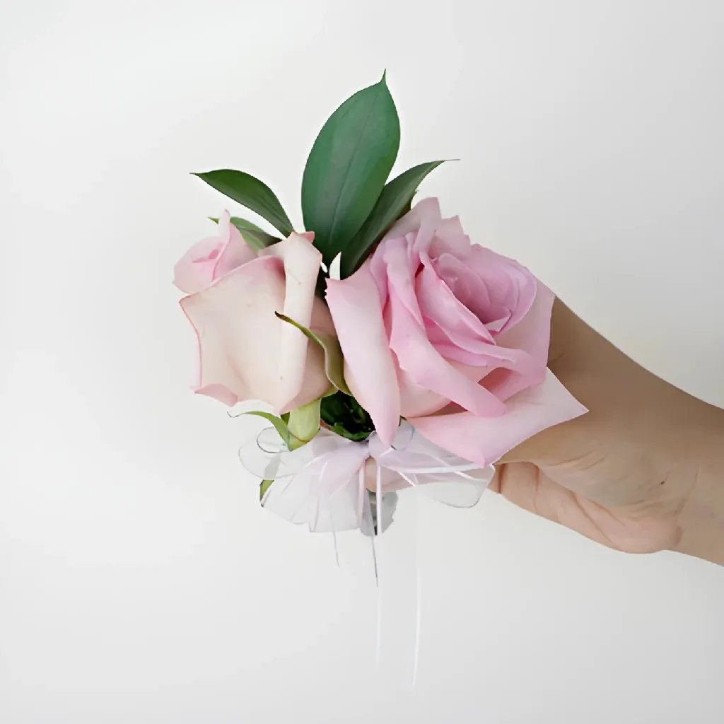 Modern Light Pink Boutonniere and Corsage Pack