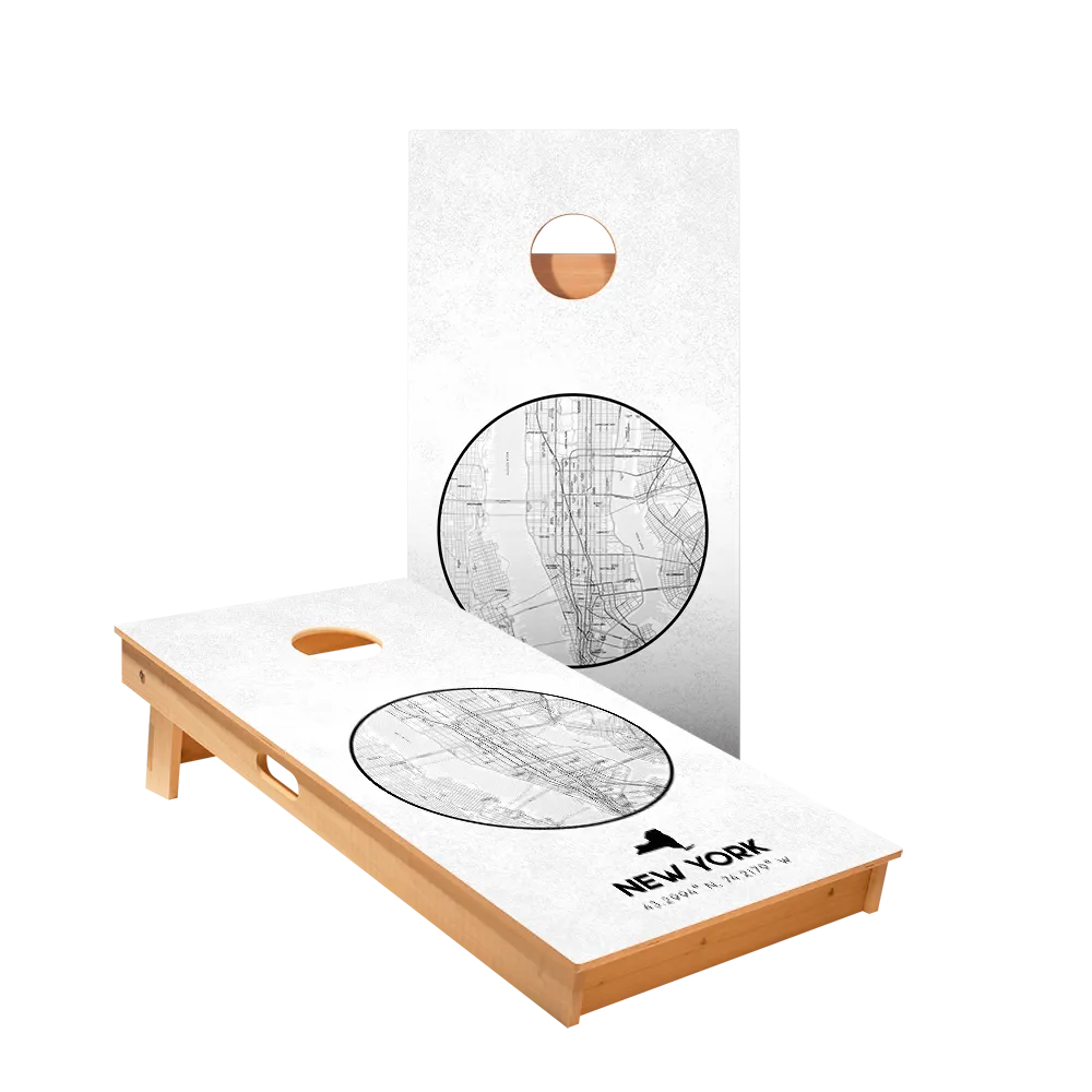 New York State Map Star Cornhole Boards