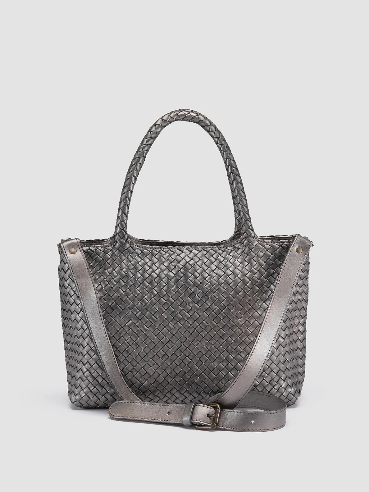 OC CLASS 48 - Grey Leather tote bag