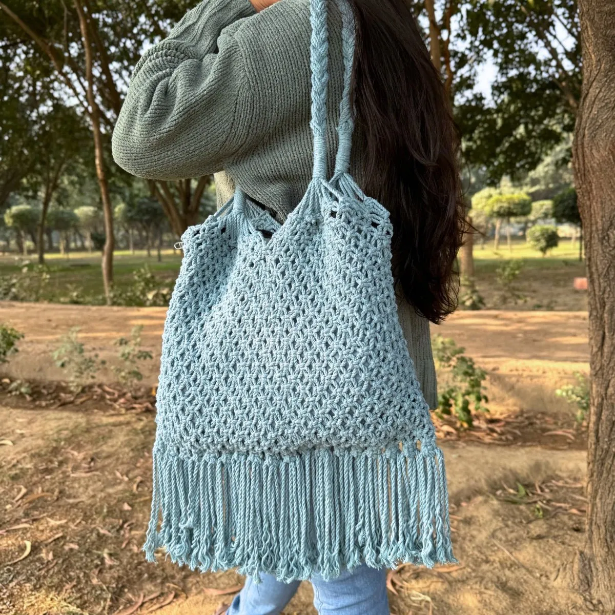 Powder Blue Hobo Bag