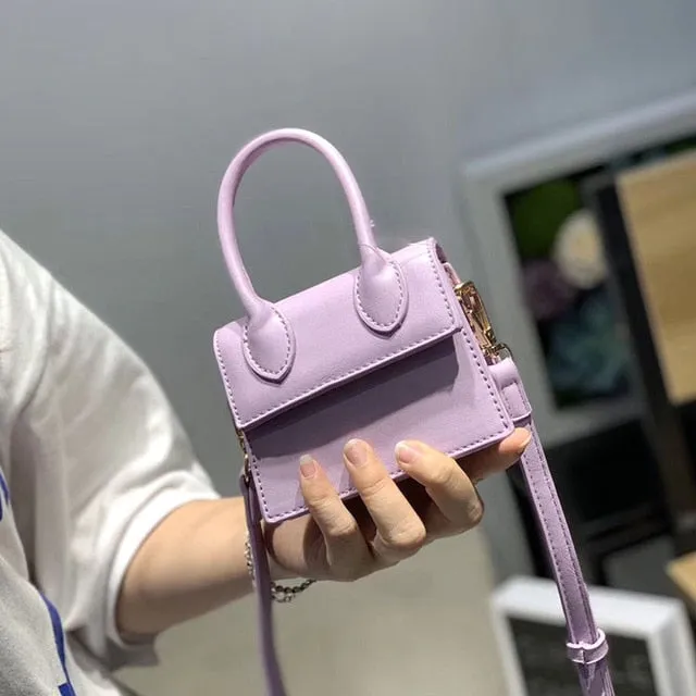 Purpdrank - Mini Small Square bag Fashion New Quality PU Leather Women's Handbag Crocodile pattern Chain Shoulder Messenger Bags