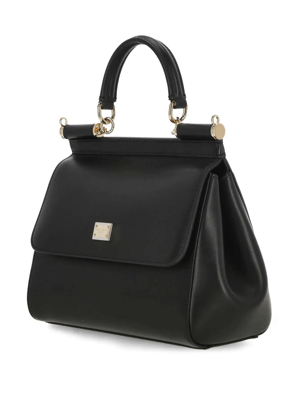 Sicily Leather Tote Bag in Black