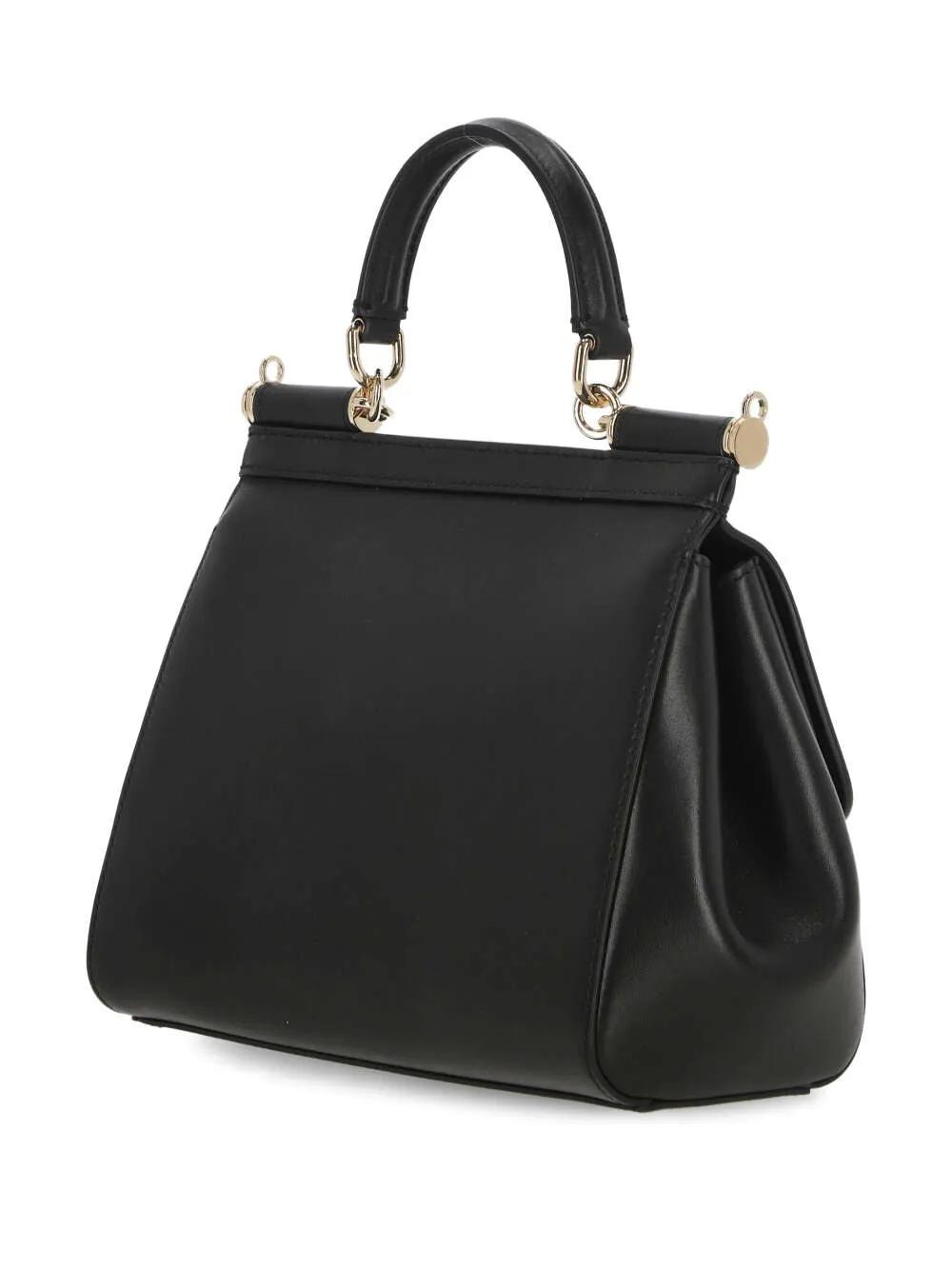 Sicily Leather Tote Bag in Black