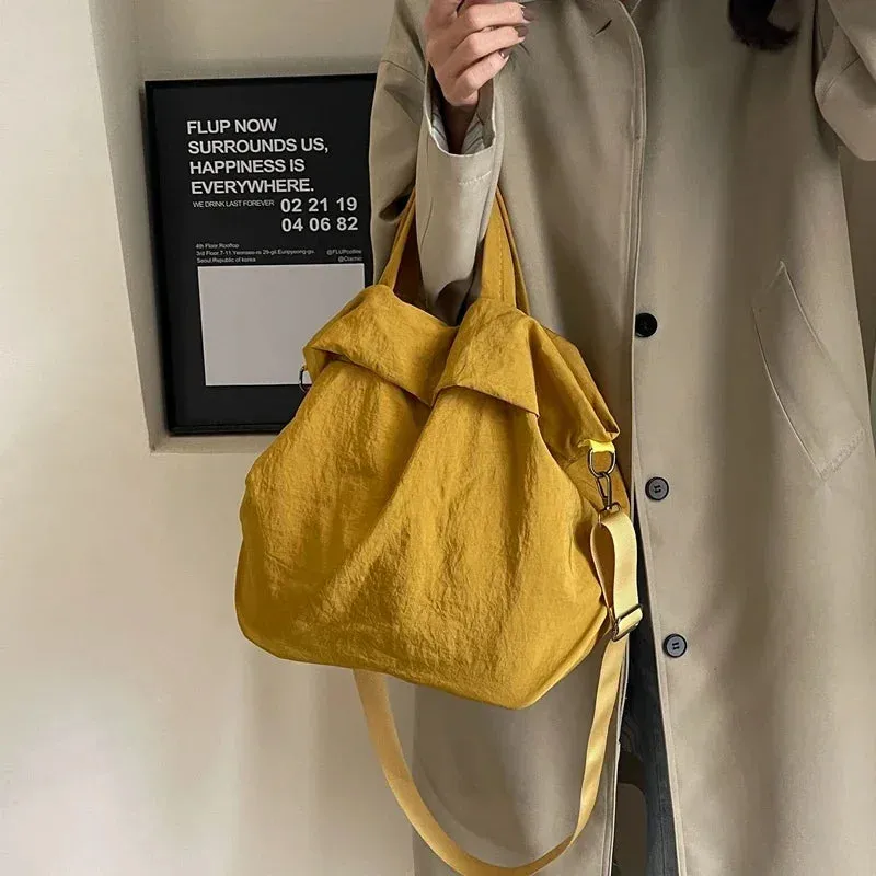 Sohiwoo Solid Color Women's Tote Bags New Hot Sale 2024 High Quality Casual Versatile Nylon Design Ladies Bags Bolsas Femininas