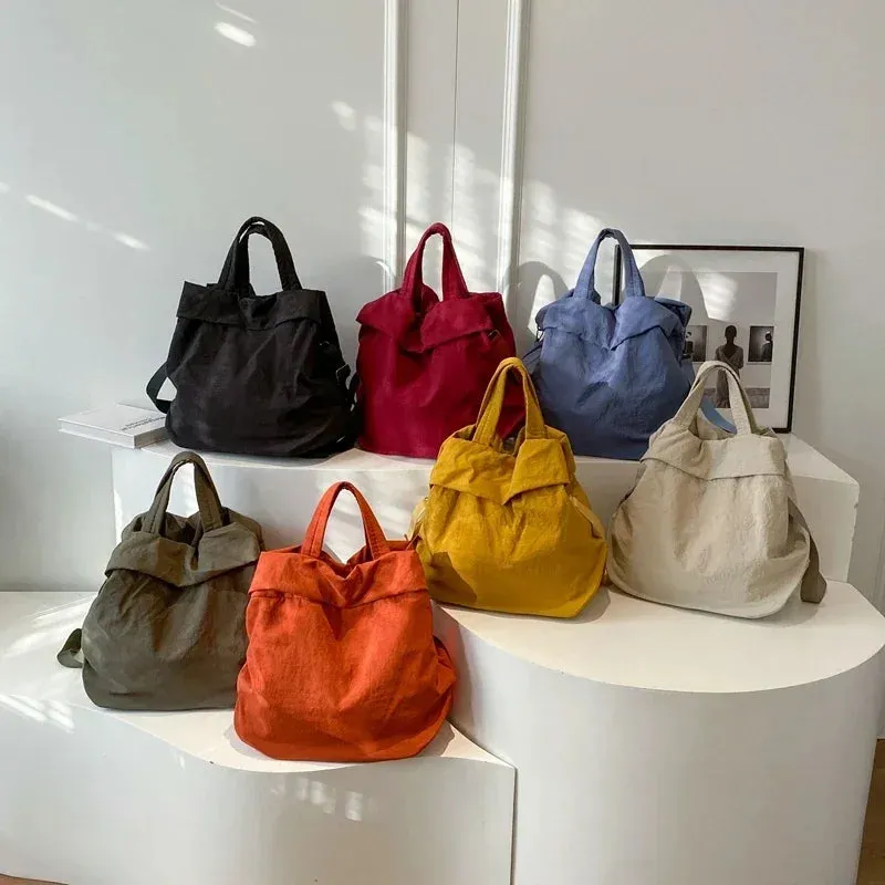 Sohiwoo Solid Color Women's Tote Bags New Hot Sale 2024 High Quality Casual Versatile Nylon Design Ladies Bags Bolsas Femininas