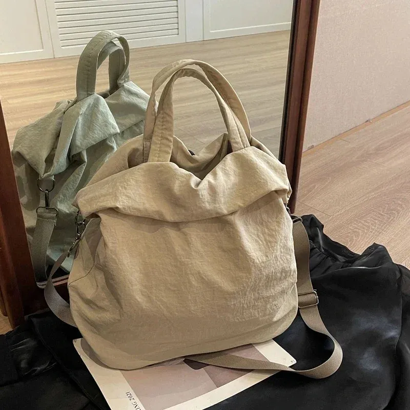 Sohiwoo Solid Color Women's Tote Bags New Hot Sale 2024 High Quality Casual Versatile Nylon Design Ladies Bags Bolsas Femininas