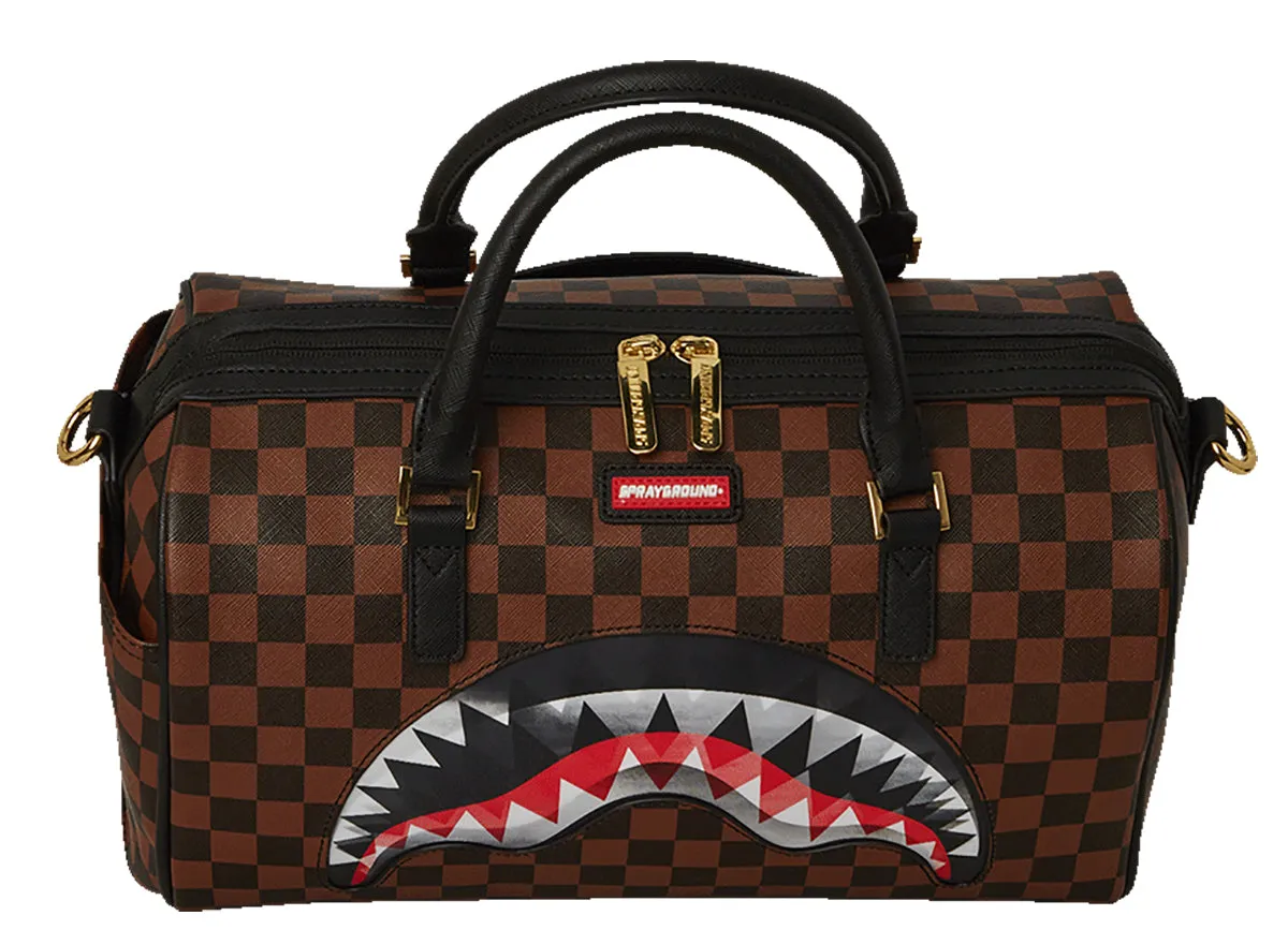 Sprayground Lenticular Effect In Brown Mini Duffle