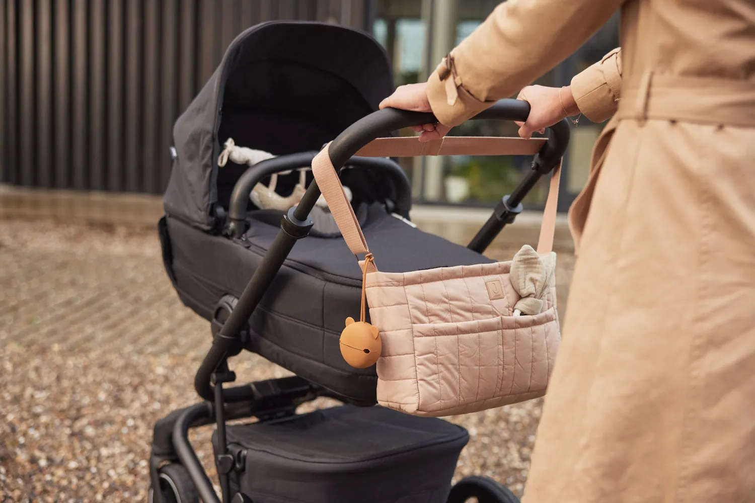 Stroller/Buggy Organizer Puffed - Biscuit