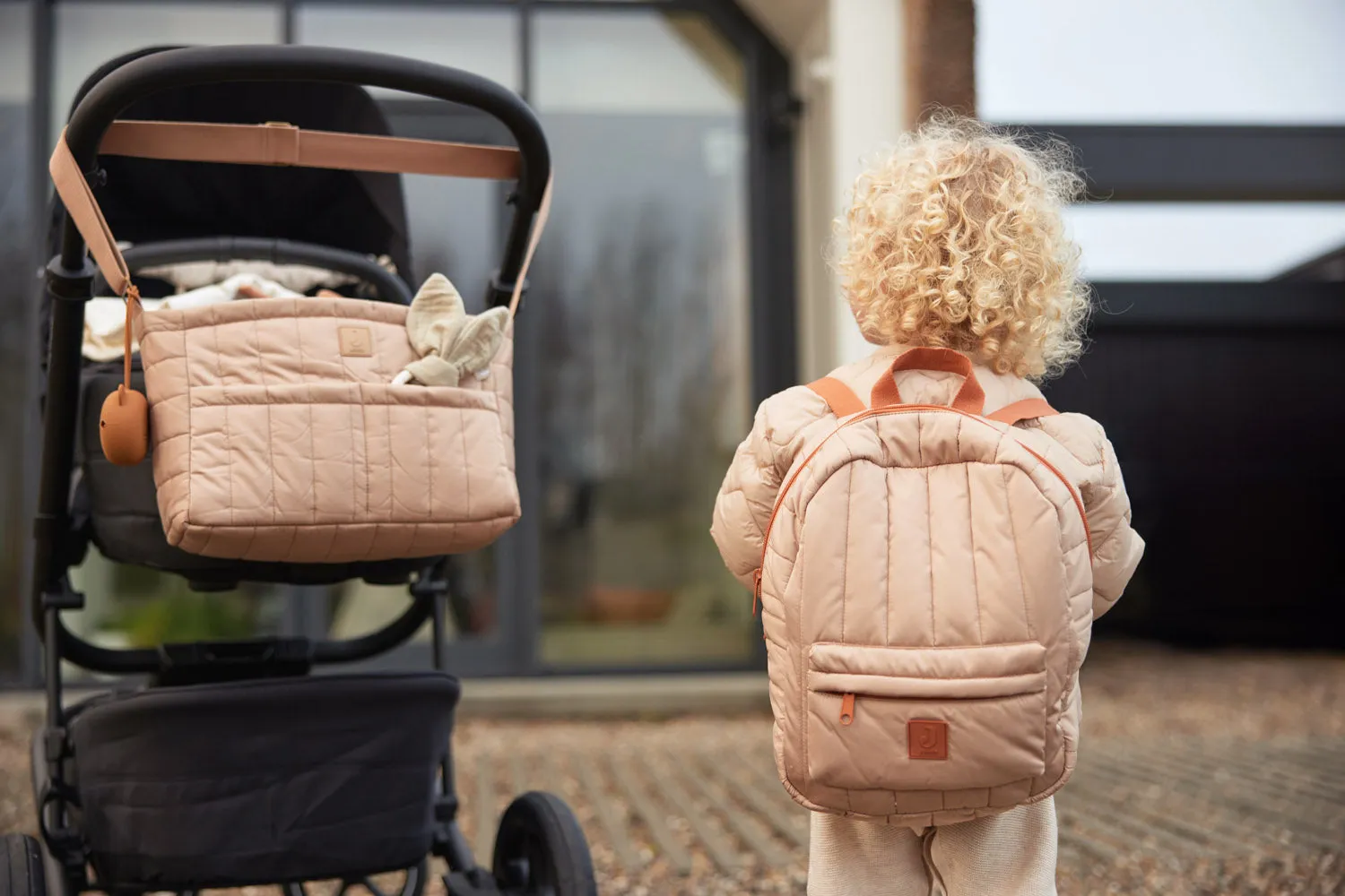 Stroller/Buggy Organizer Puffed - Biscuit