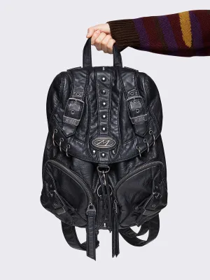 Synth Faux Leather Backpack