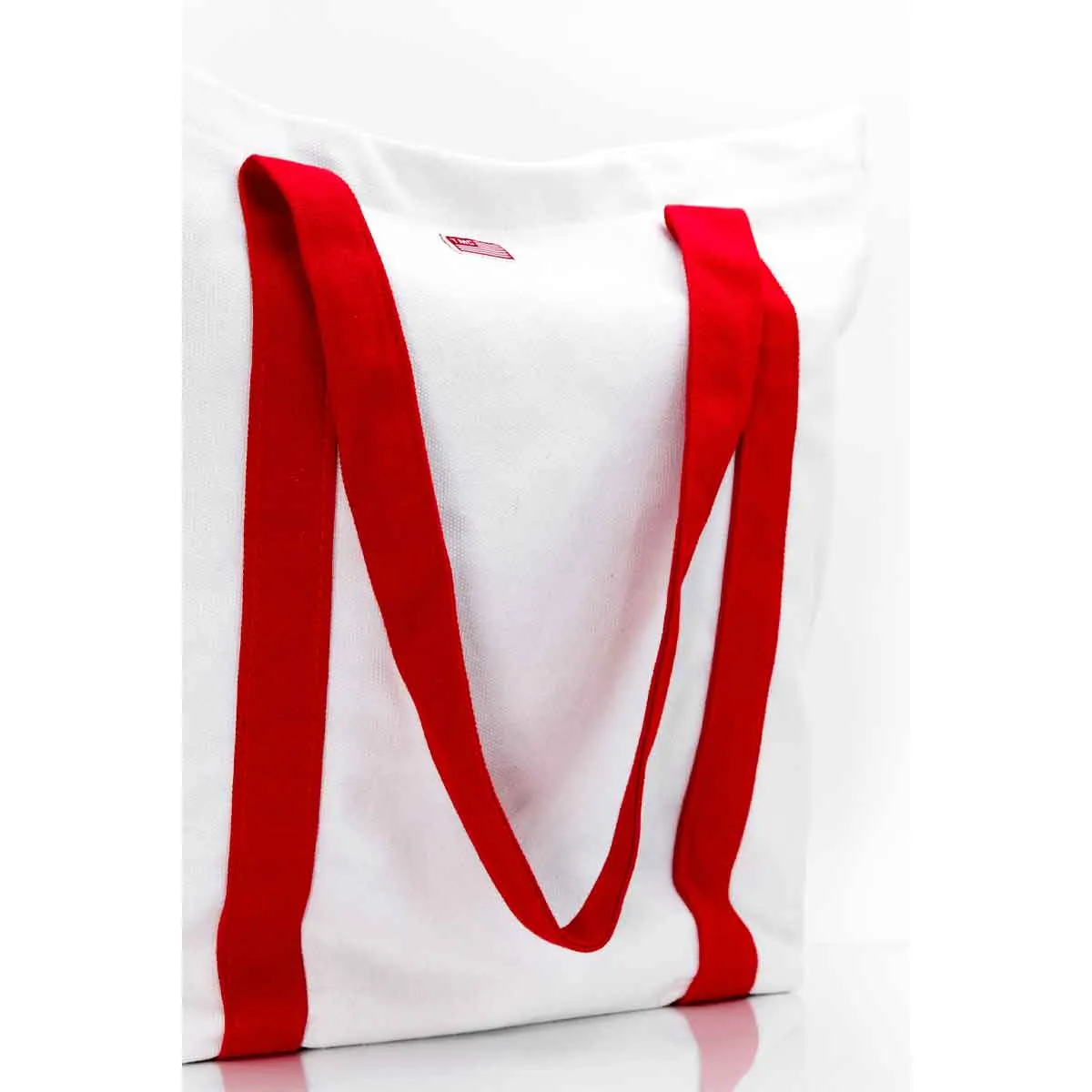 The Marathon Tote Bag - White / Red