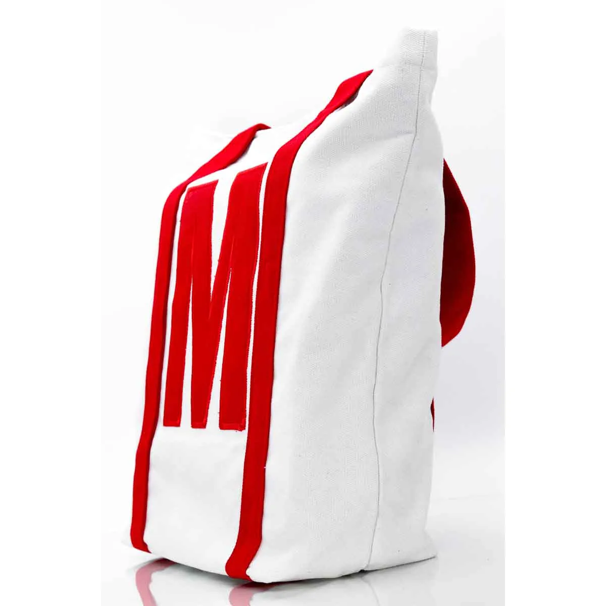 The Marathon Tote Bag - White / Red