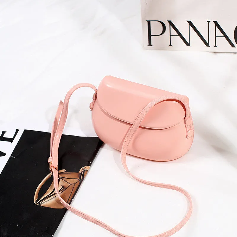 Trendy Candy Color Shell Bag – Chic PU Saddle Bags for Women