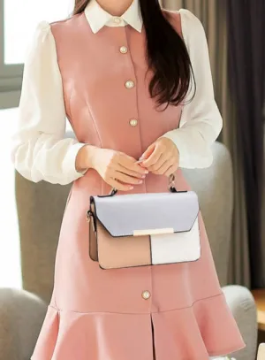 Women's bags new fashion small square bag, atmospheric contrasting color crossbody bag