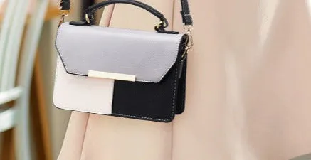 Women's bags new fashion small square bag, atmospheric contrasting color crossbody bag