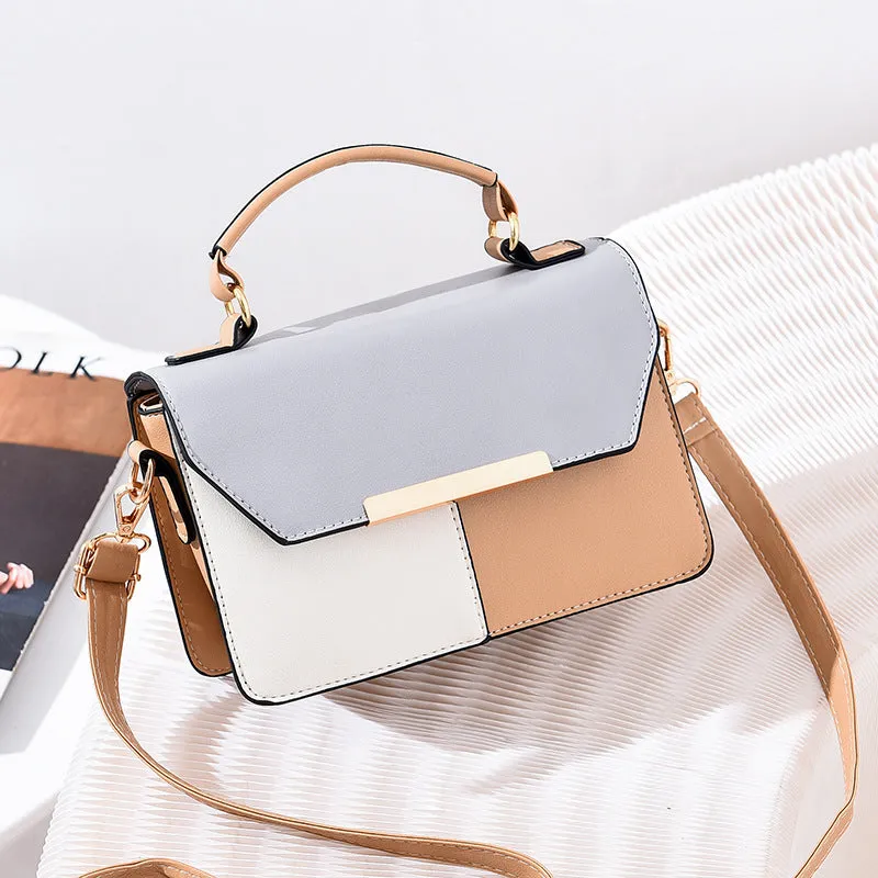 Women's bags new fashion small square bag, atmospheric contrasting color crossbody bag