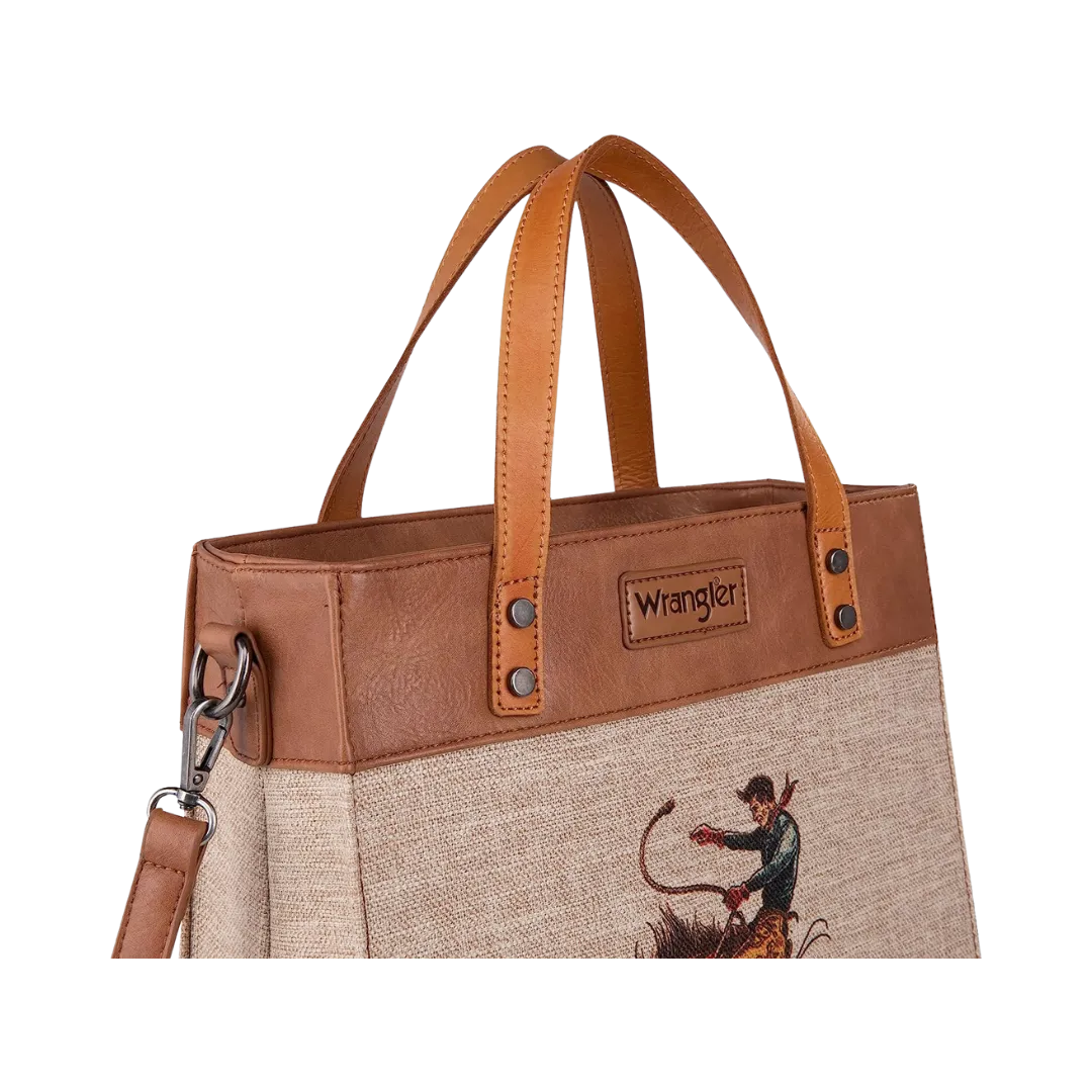 Wrangler Women's Southwestern Art Print Canvas Tote Bag