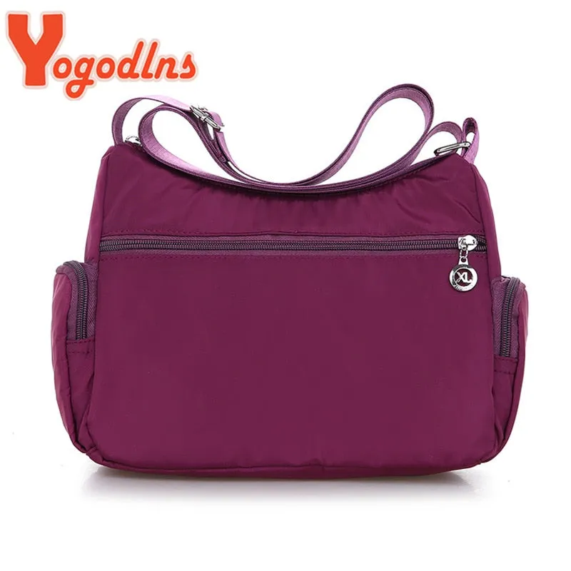 Zipper Pockets Shoulder Bag