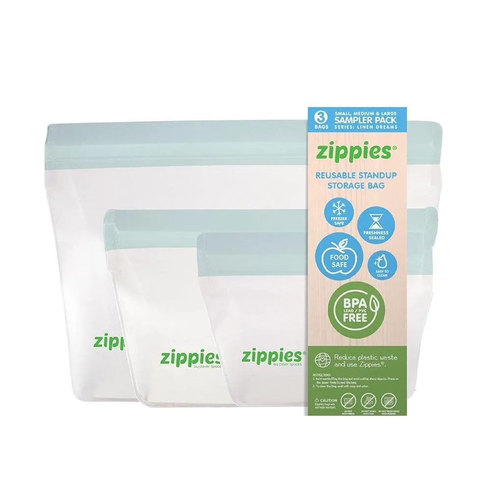 Zippies Color Reusable Bags Linen Dreams Sampler Pack